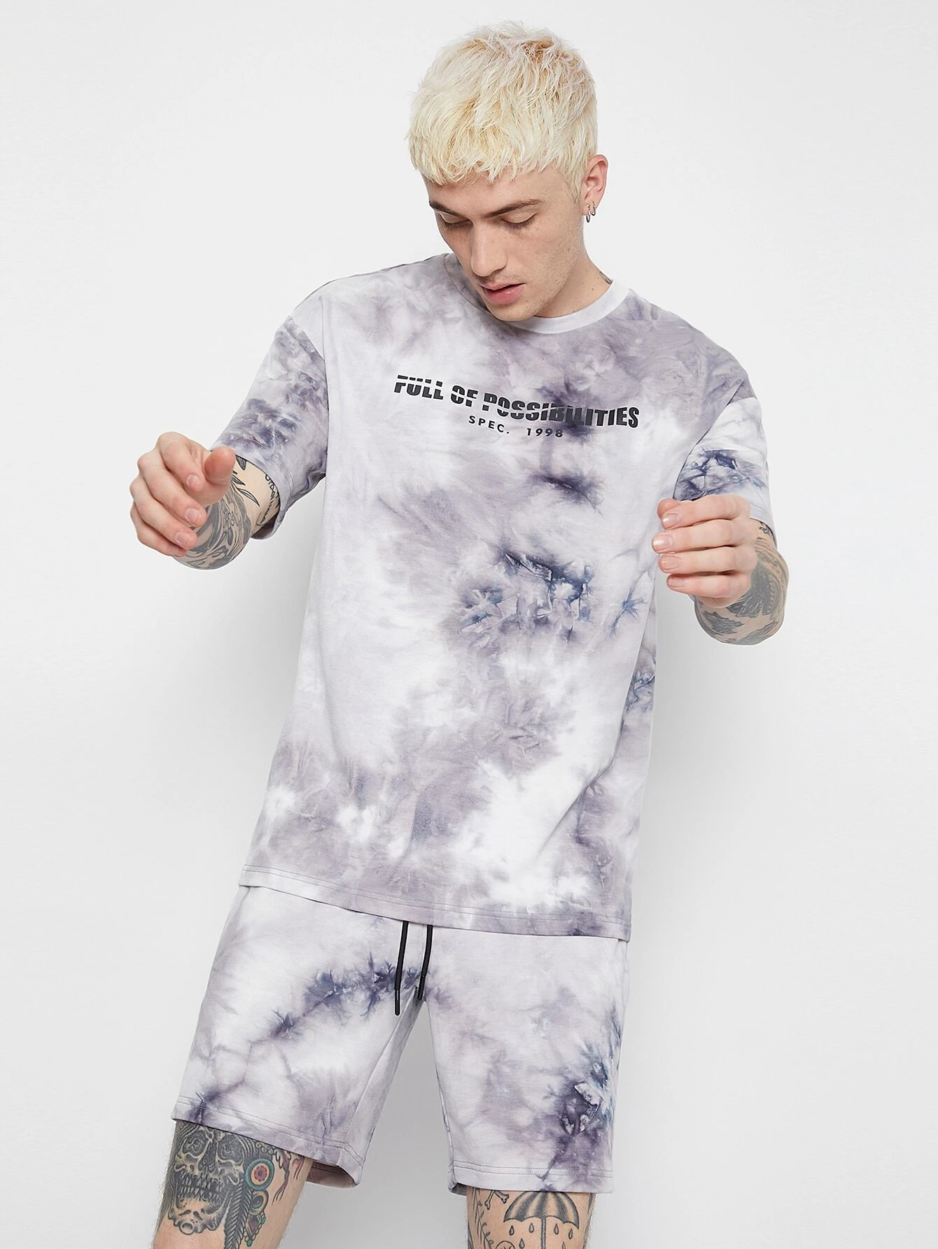 Shein blusas tie discount dye